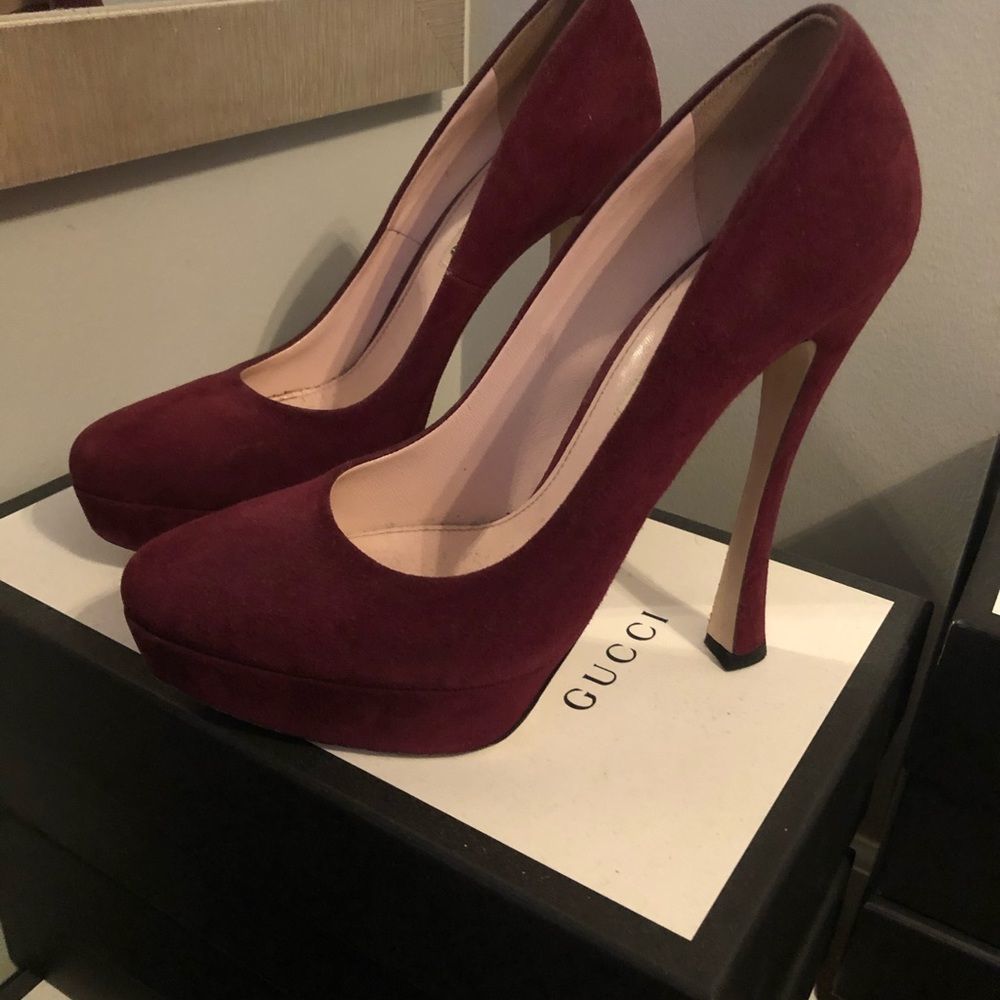 Miu Miu Suede Platform Heels Size 40 - image 4